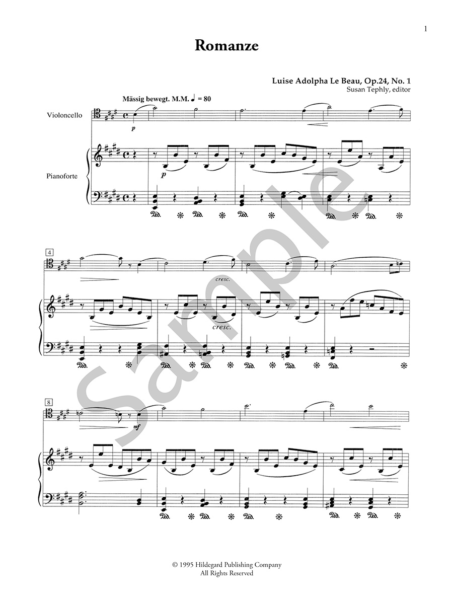 Hildegard Publishing Company Four Pieces Op. 24 noty cello klavír