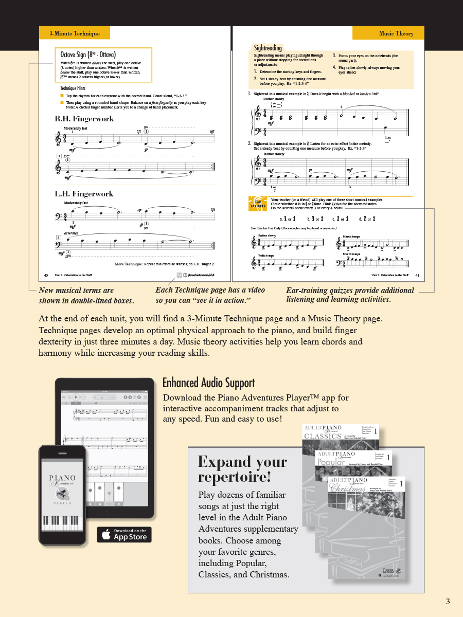 Faber Adult Piano Adventures All-in-One Course Book 1 noty spirálová vazba