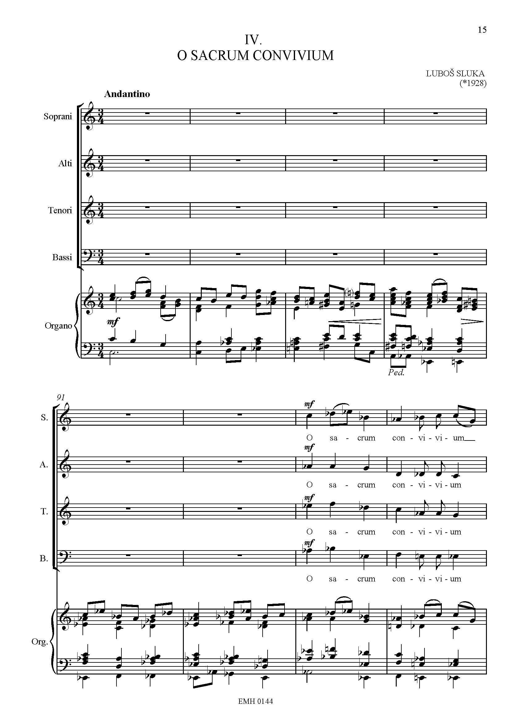 Editio Musica Humana Quattro Canti Eucharistici noty 24 stran