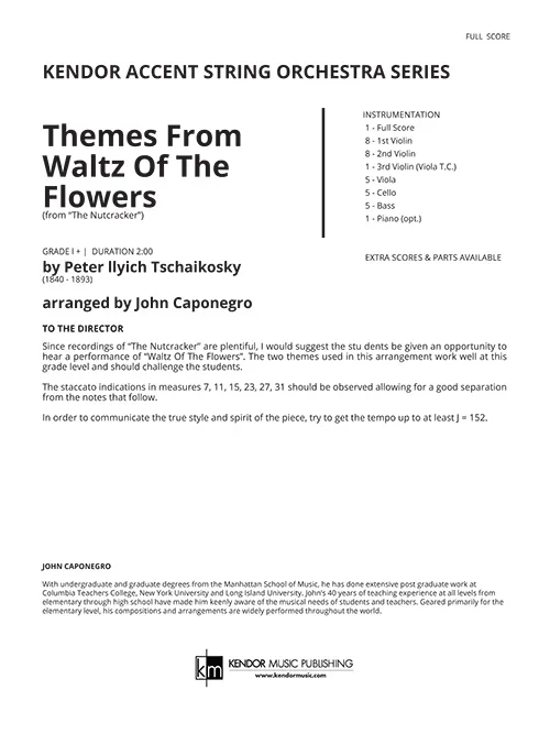 Kendor Music Waltz Of The Flowers partitura smyčce