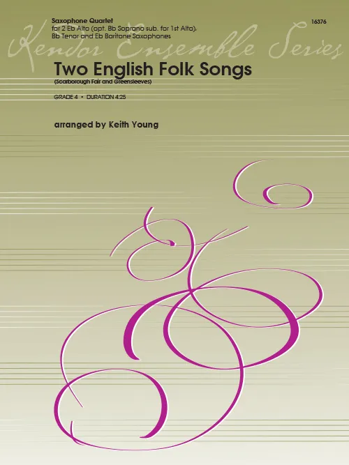Kendor Music Two English Folk Songs saxofon noty kvartet