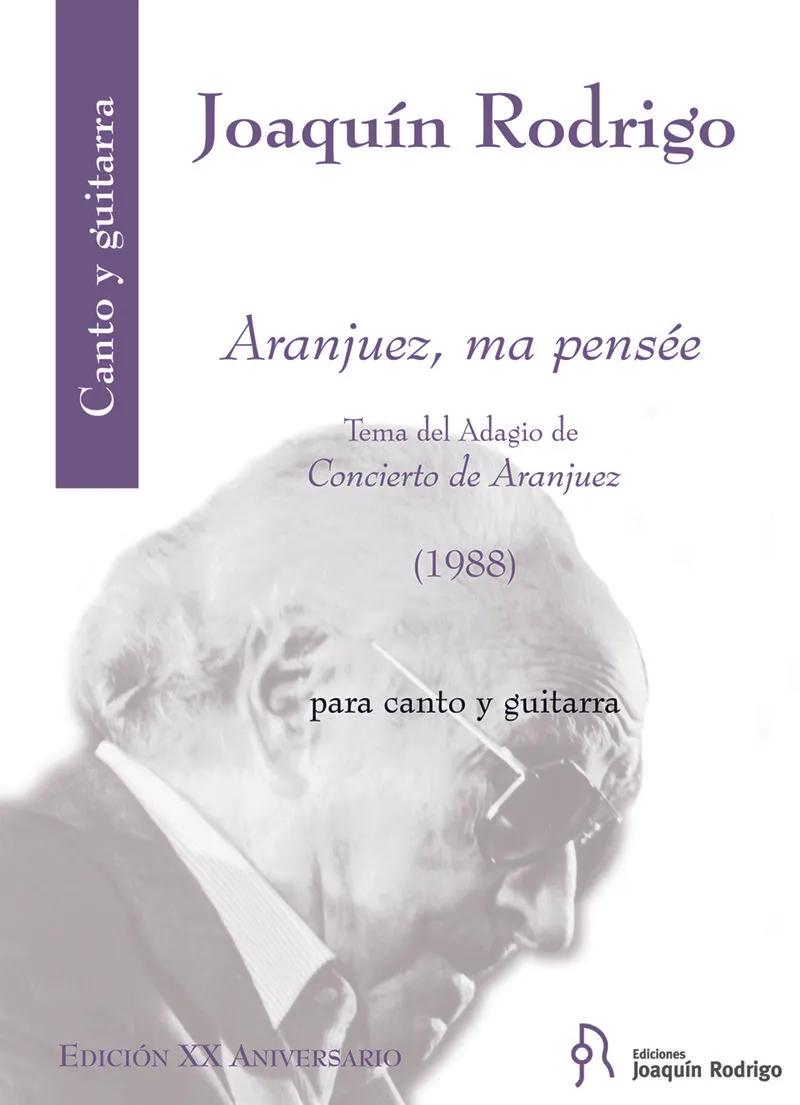 Ediciones Joaquín Rodrigo Aranjuez ma pensée noty hlas kytara