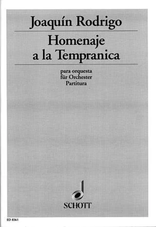 Ediciones Joaquín Rodrigo Homenaje a La Tempranica noty orchestr