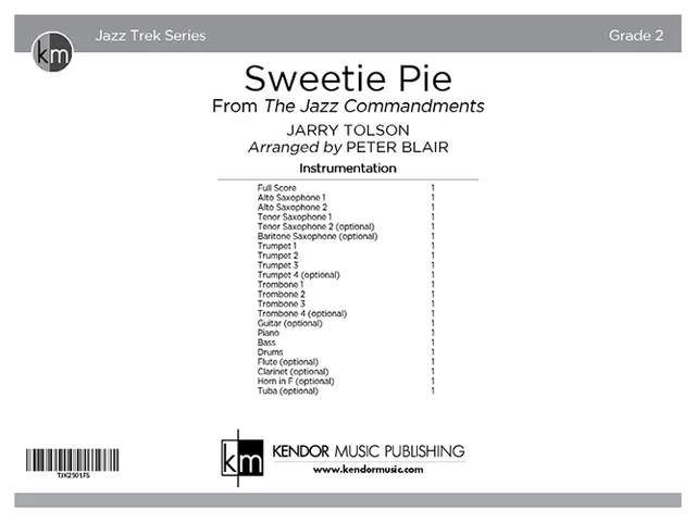 Kendor Music Sweetie Pie noty full score swing