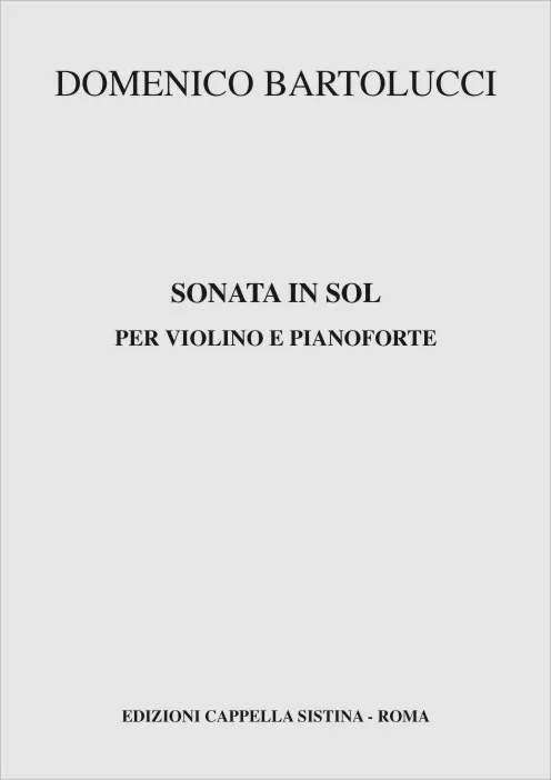 Armelin Musica Sonata in Sol noty ověřené vydání