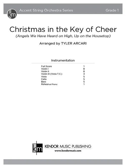 Kendor Music Christmas in the Key of Cheer partitura full score vánoční