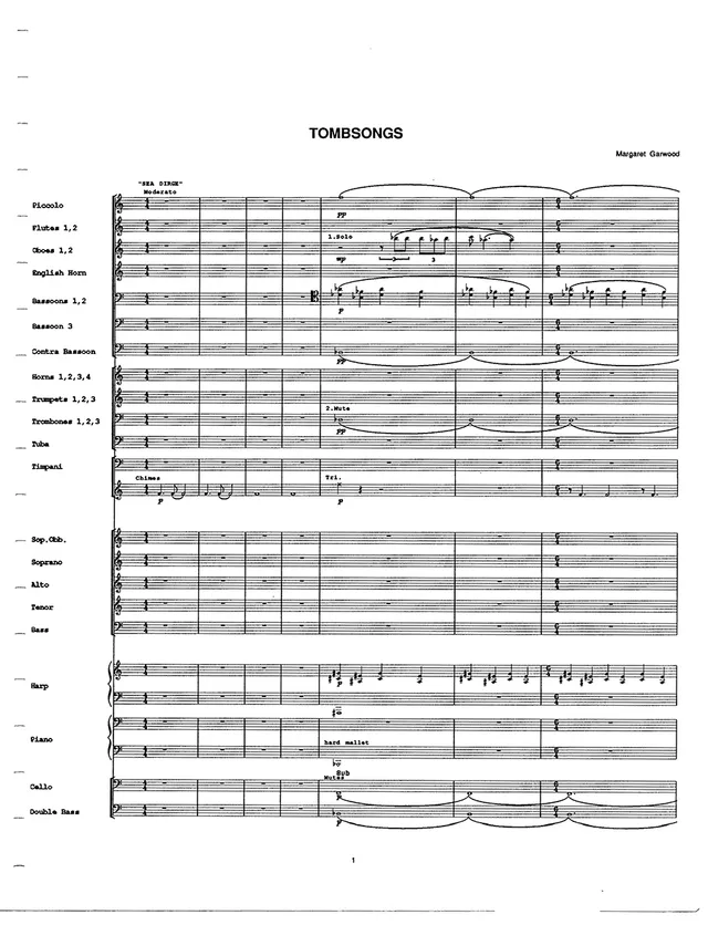Hildegard Publishing Company Tombsongs partitura pro sbor orchestr