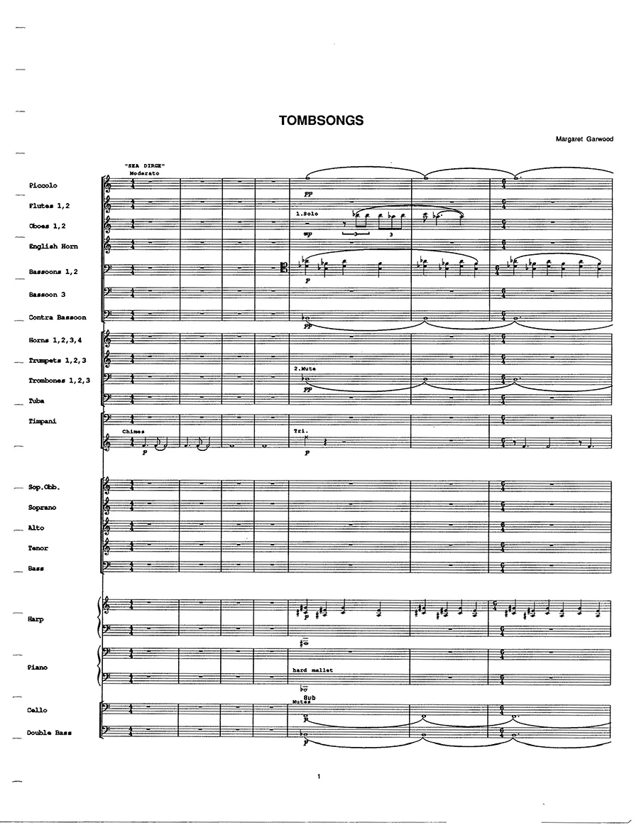 Hildegard Publishing Company Tombsongs partitura pro sbor orchestr