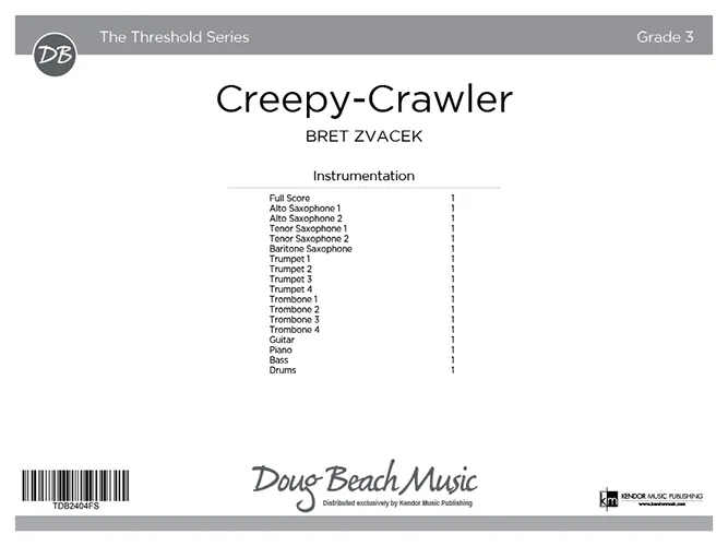 Kendor Music Creepy-Crawler partitura Full Score rock boogaloo