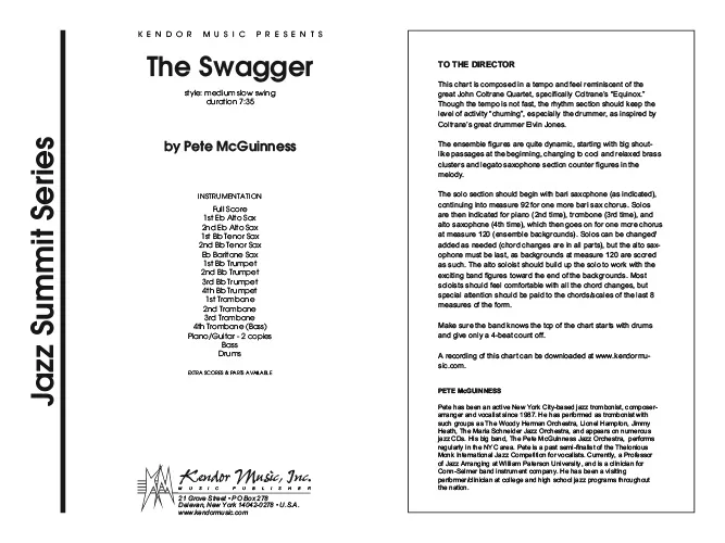 Kendor Music The Swagger partitura Full Score