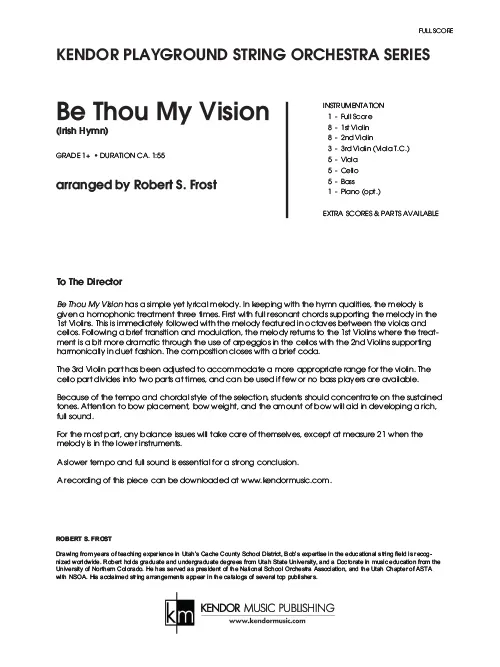 Kendor Music Be Thou My Vision Full Score partitura 1:55