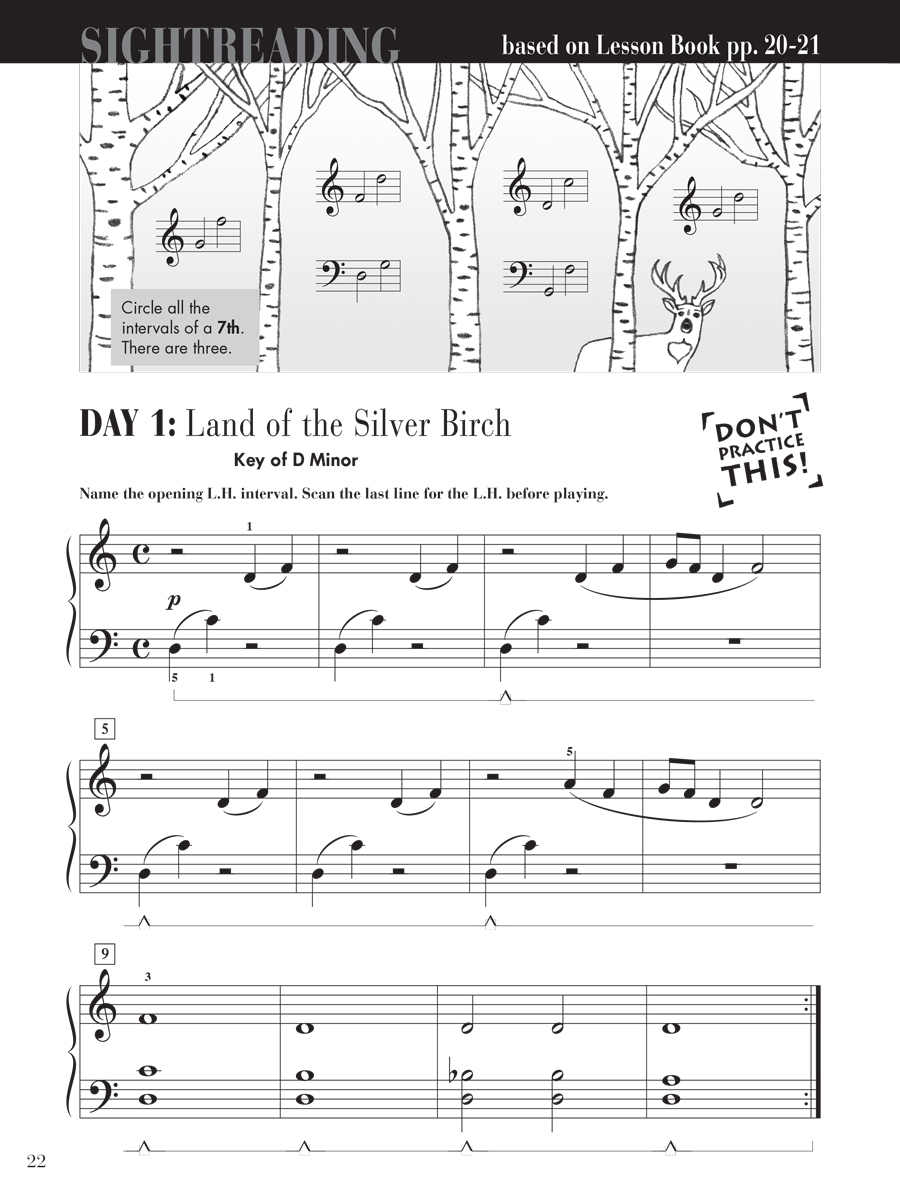 Faber Piano Adventures Level 3A Sightreading Book noty