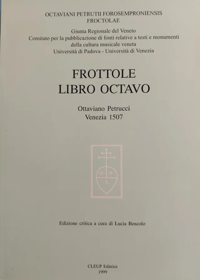 Armelin Musica Frottole Libro Octavo noty renesanční