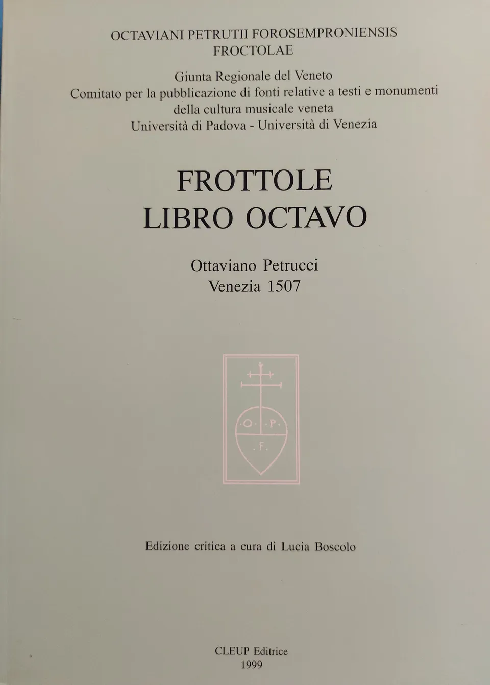 Armelin Musica Frottole Libro Octavo noty renesanční