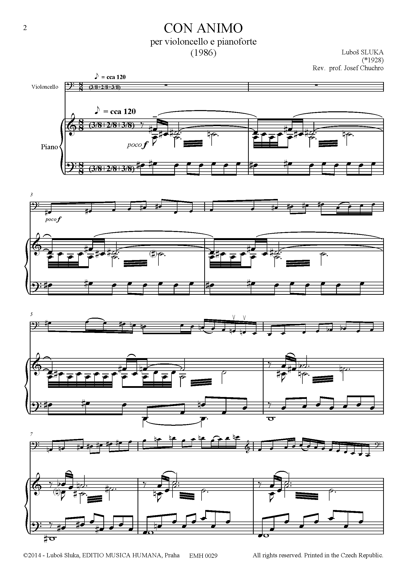 Editio Musica Humana Con Animo noty pro violoncello a klavír 24 stran