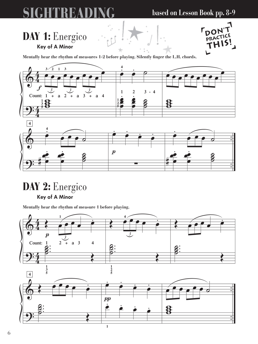 Faber Piano Adventures Level 3B Sightreading noty pro klavír