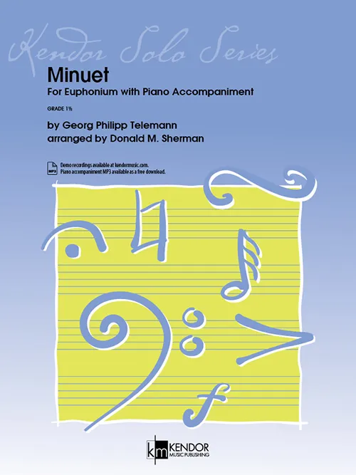 Kendor Music Minuet noty Telemann barokní skladba