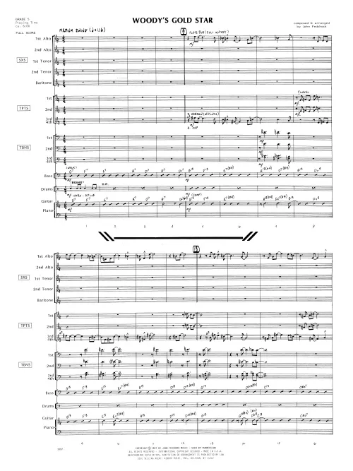 Kendor Music Woody’s Gold Star partitura swing 6:00