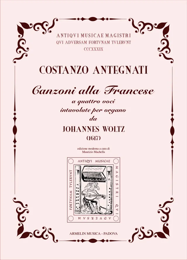 Armelin Musica Woltz Canzoni francese 1617 noty varhany