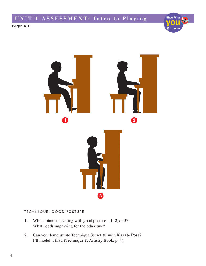 Faber Piano Adventures Primer Unit Assessments příručka pro učitele