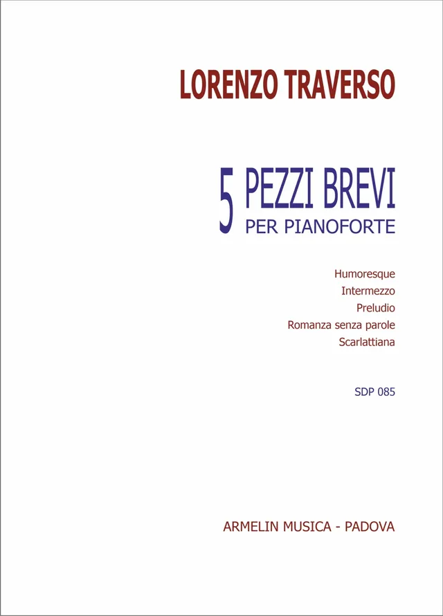 Armelin Musica 5 pezzi brevi noty 5 skladeb