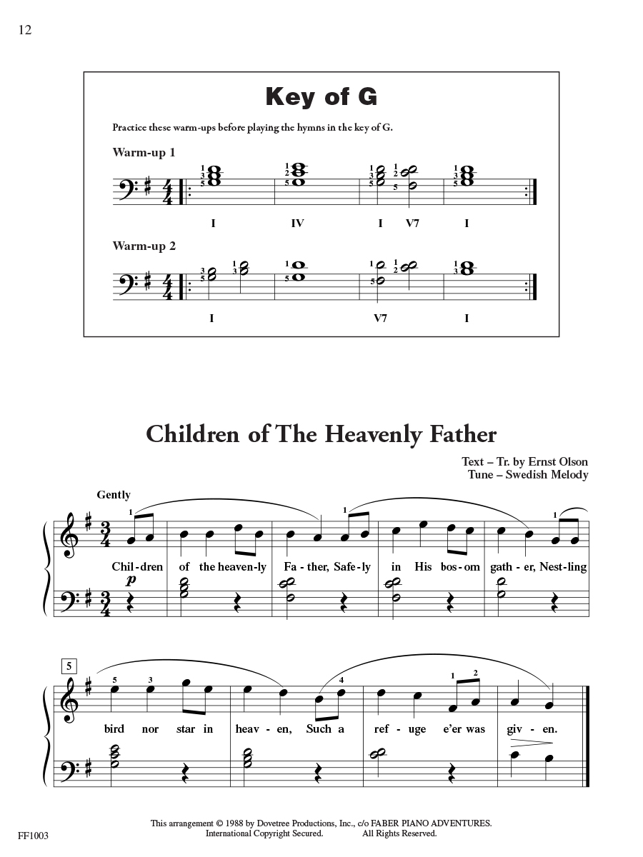 Faber ChordTime Piano Hymns noty 2B 19 písní