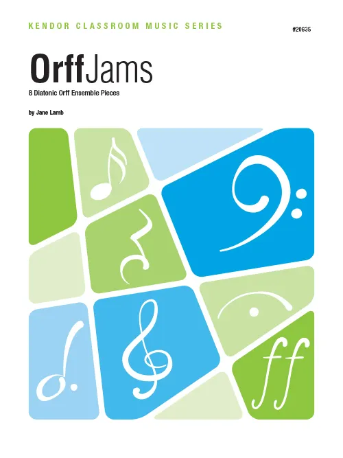 Kendor Music Orff Jams noty pro Orff nástroje 8 skladeb