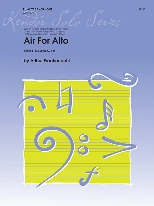 Kendor Music Air For Alto noty pro alt saxofon s klavírem