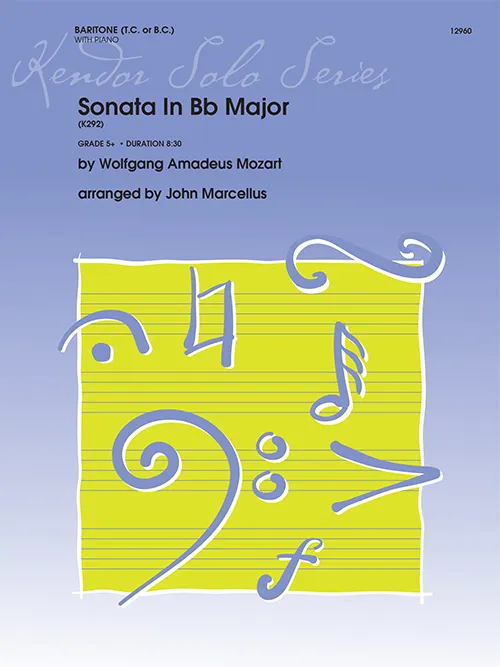 Kendor Music Sonata In Bb Major noty pro baryton s klavírem