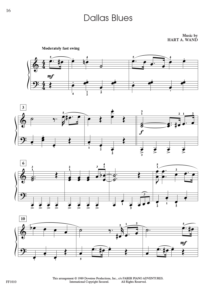 Faber FunTime Piano Jazz & Blues noty pro klavír level 3