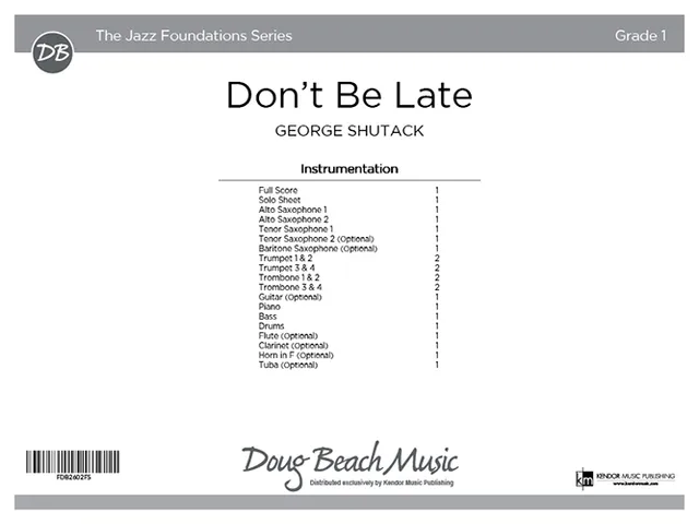 Kendor Music Don’t Be Late partitura swing pro děti