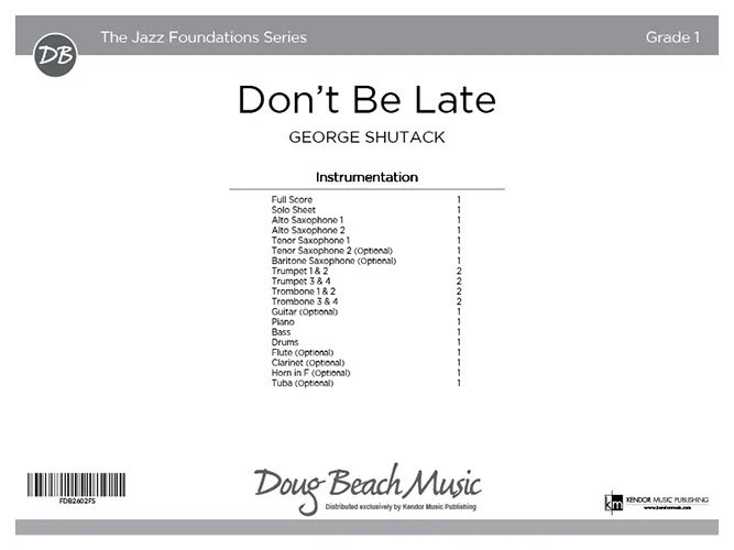 Kendor Music Don’t Be Late partitura swing pro děti