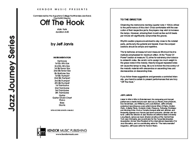 Kendor Music Off The Hook partitura Full Score funk