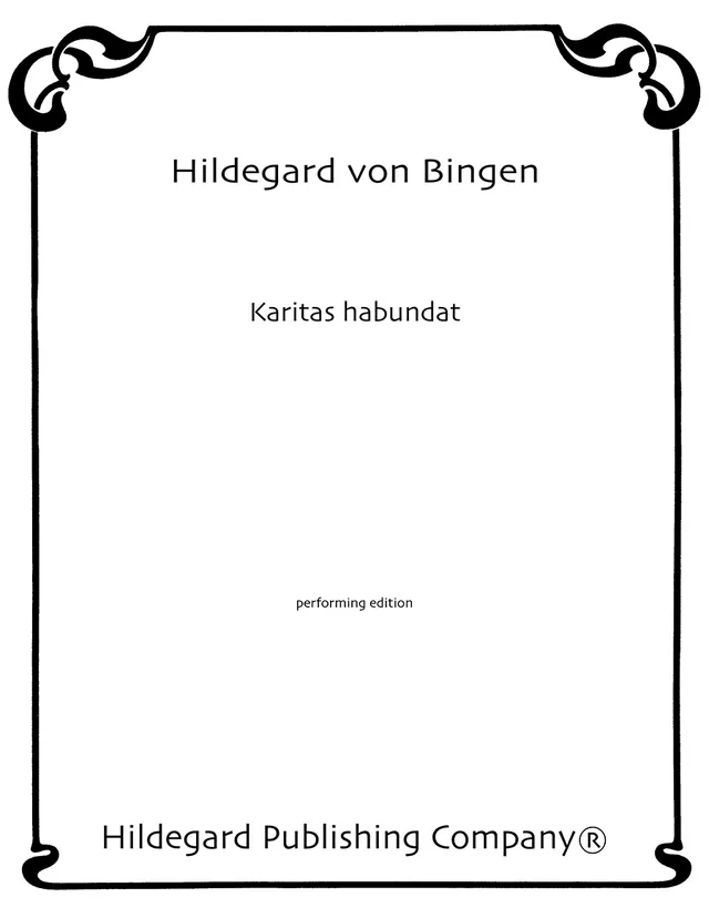 Hildegard Publishing Karitas Habundat noty chorál 10 ks