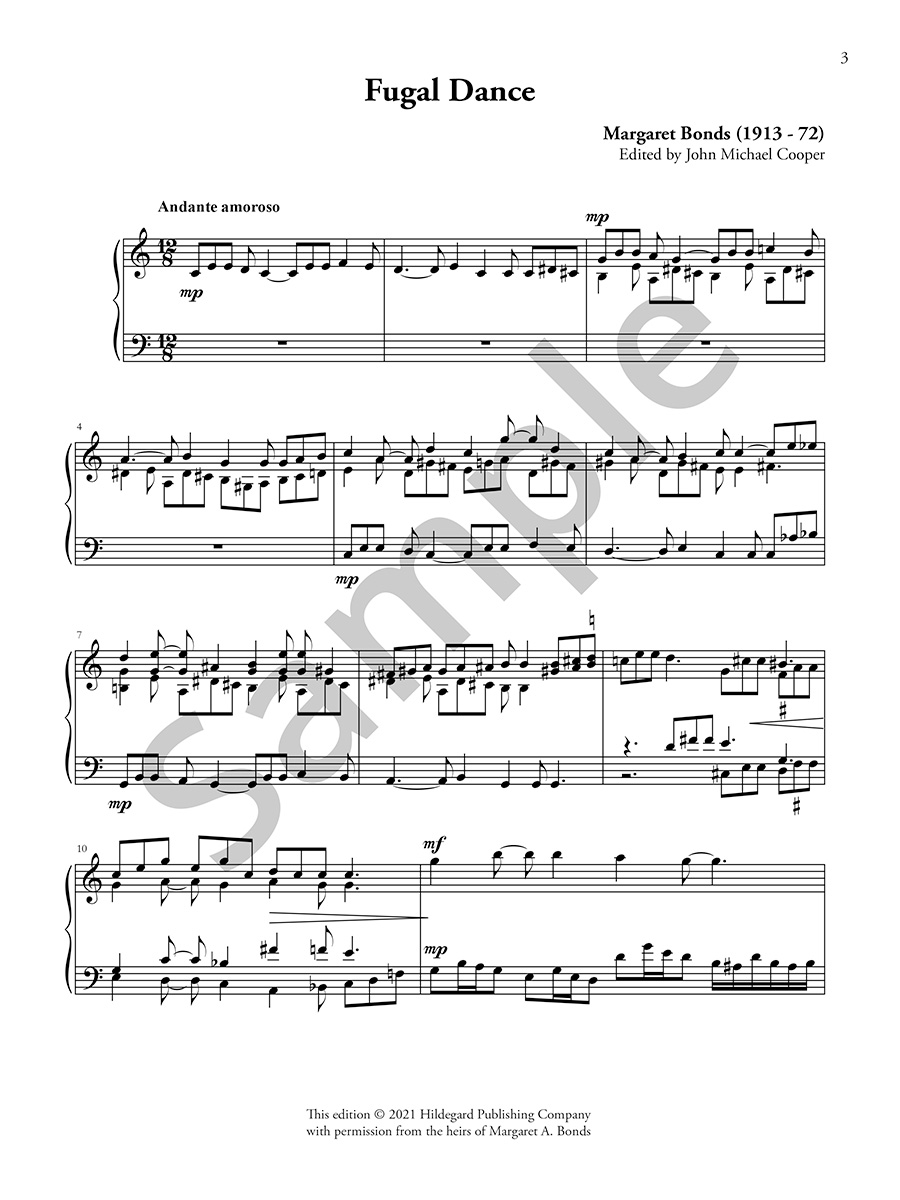 Margaret Bonds Two Works for Solo Piano noty pro klavír