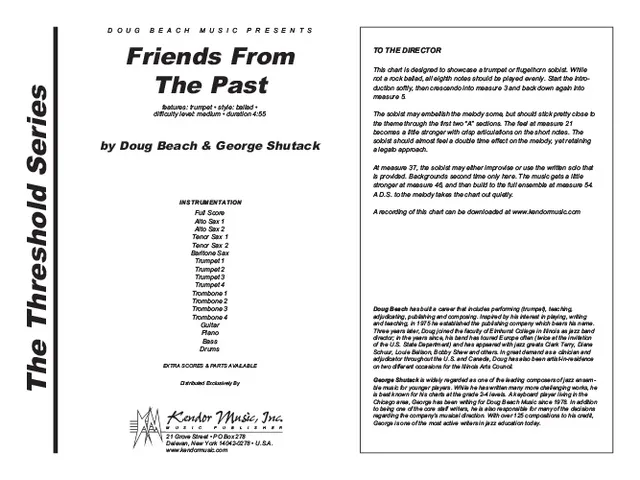 Kendor Music Friends From The Past partitura pro trubku balada