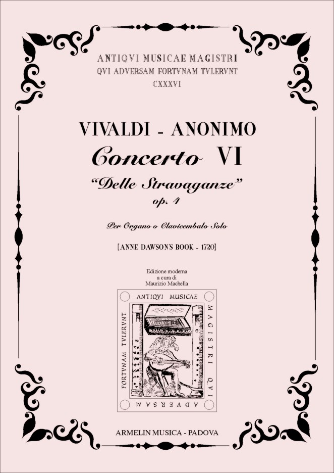 Armelin Musica Concerto VI delle Stravaganze noty