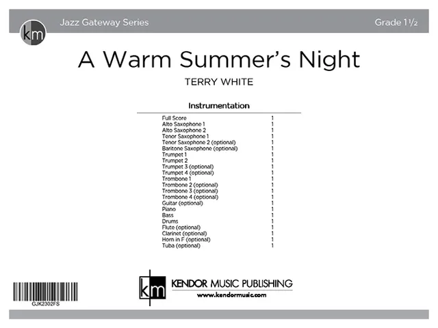 Kendor Music A Warm Summer's Night partitura latin-rock