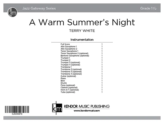 Kendor Music A Warm Summer's Night partitura latin-rock