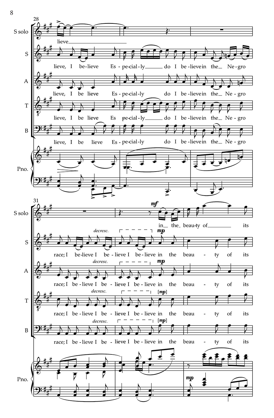 Hildegard Publishing Especially Do I Believe noty pro soprán a SATB