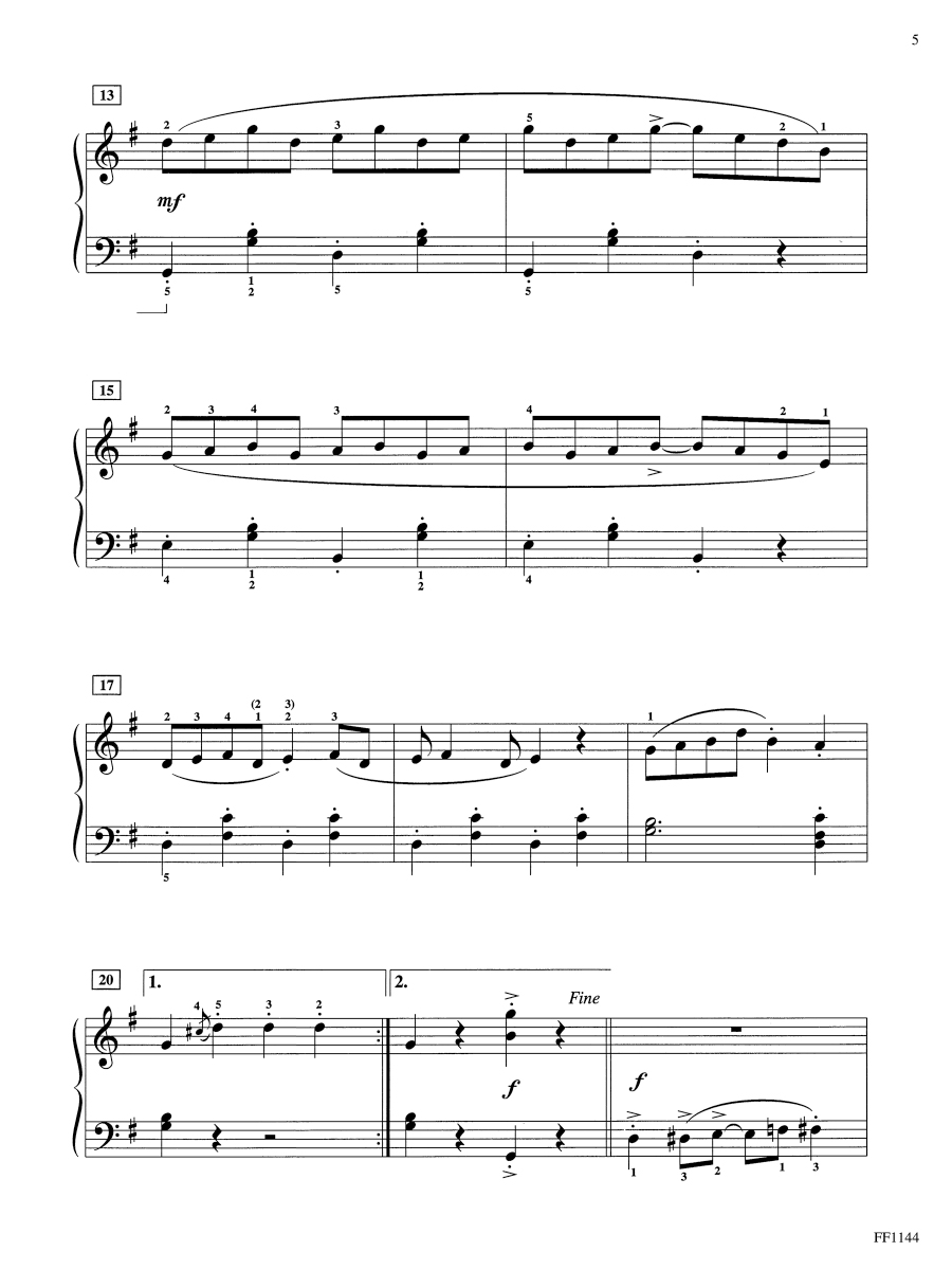 Faber BigTime Piano Ragtime Marches noty pro klavír
