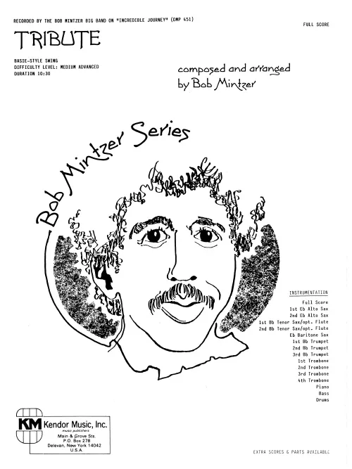 Kendor Music Tribute partitura full score basie swing