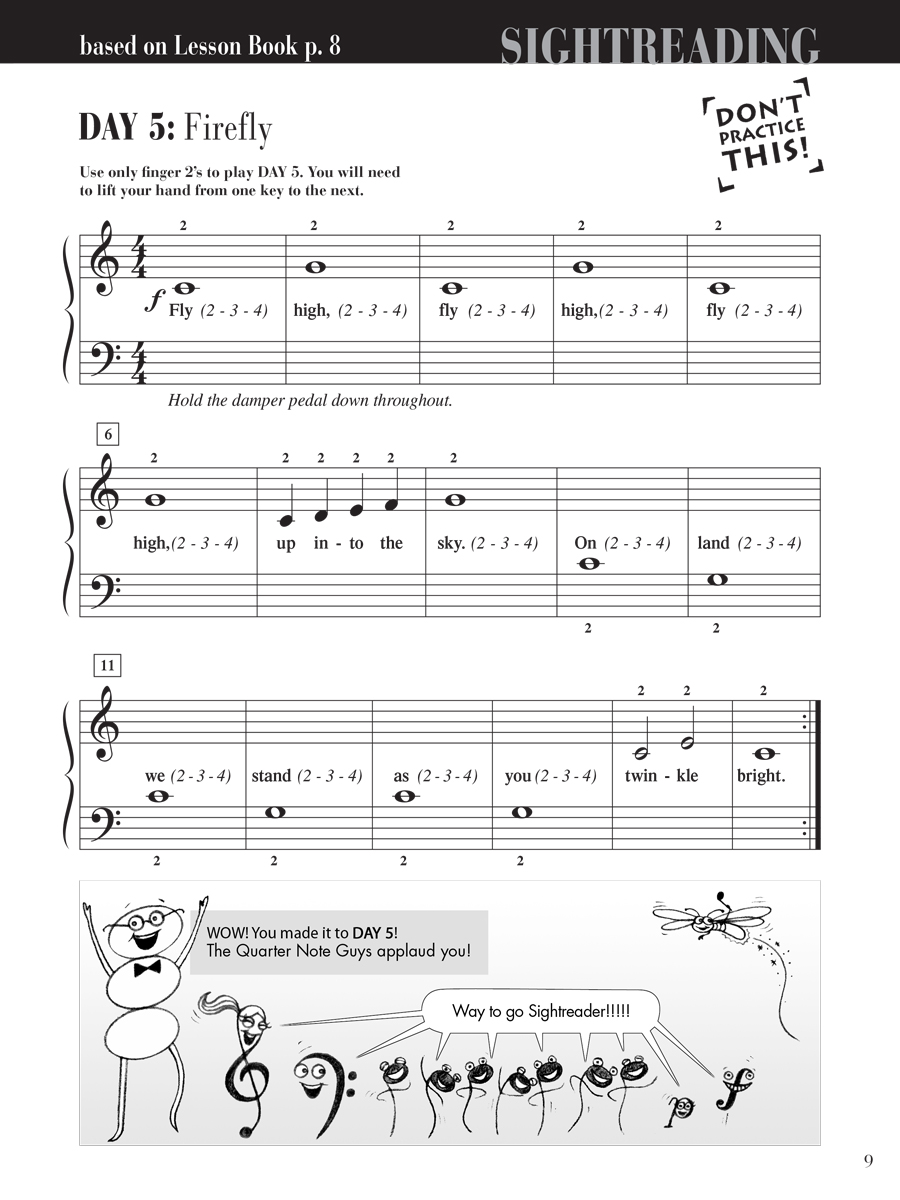 Faber Piano Adventures Level 1 Sightreading noty hra z listu