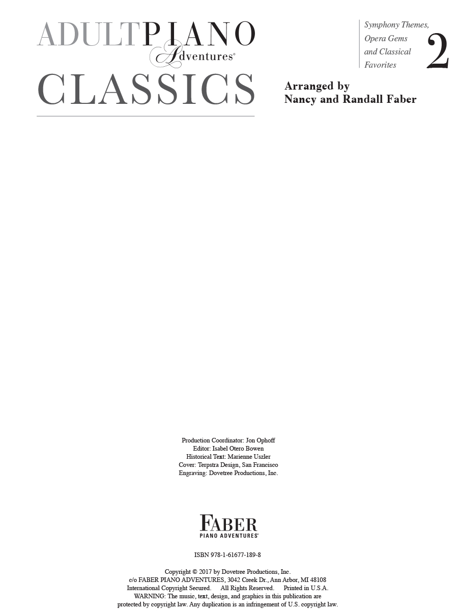Faber Piano Adventures Adult Classics Book 2 noty pro dospělé