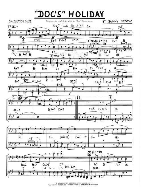 Kendor Music Doc’s Holiday Full Score partitura pro trubku