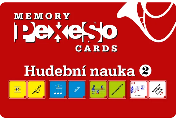 EDITIO KAREZ Hudební nauka 2 pexeso 64 karet intervaly
