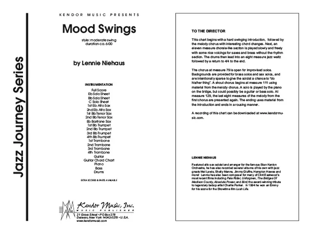 Kendor Music Mood Swings partitura full score swing