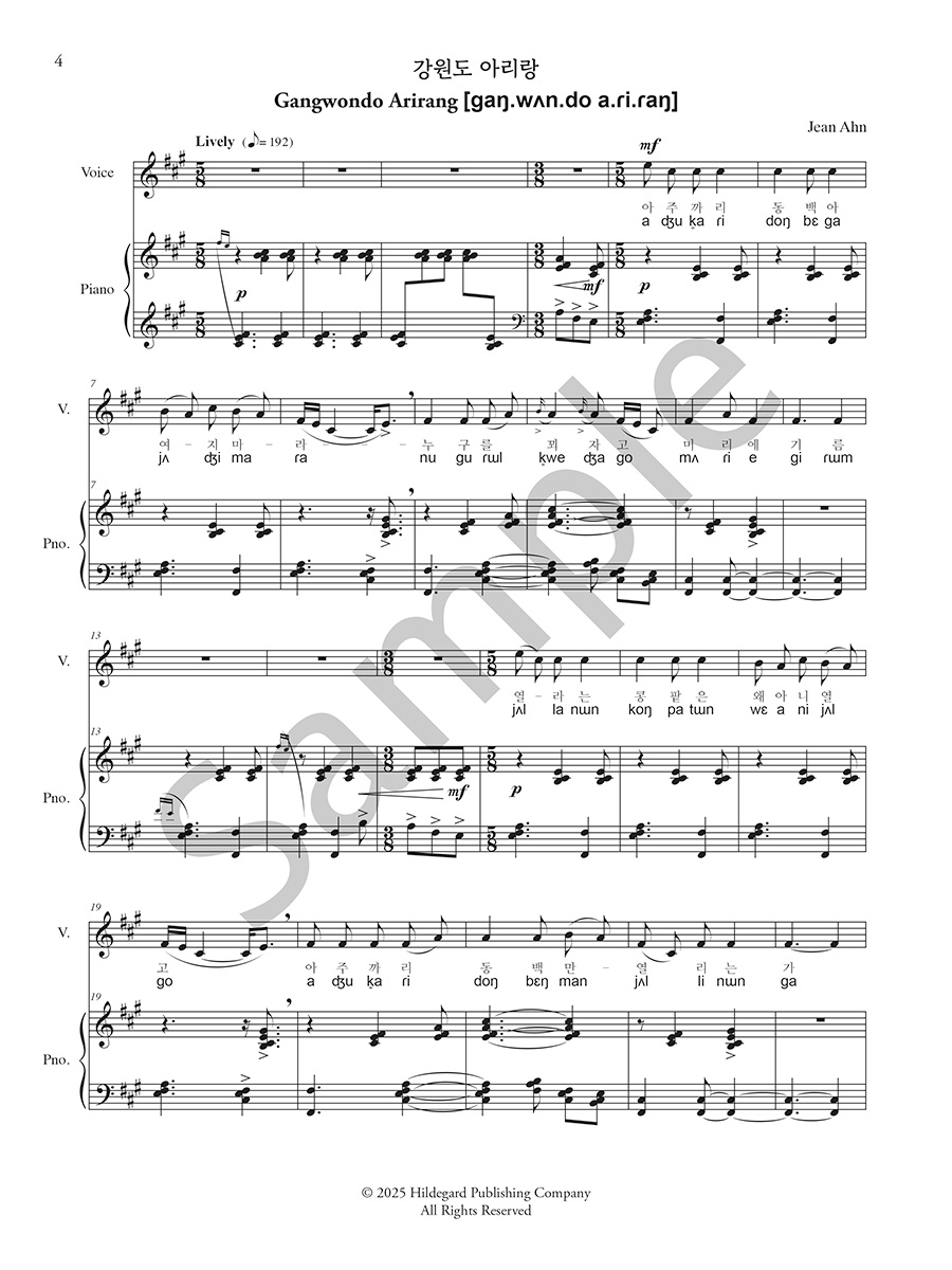 Hildegard Korean Art Songs Folksongs Revisited noty digitální