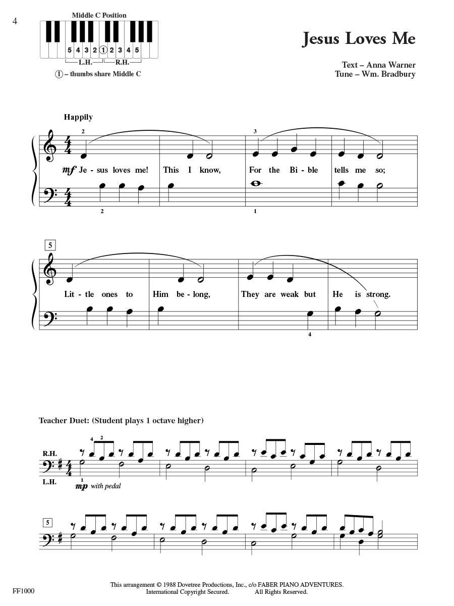 Faber PlayTime Piano Hymns noty pro klavír