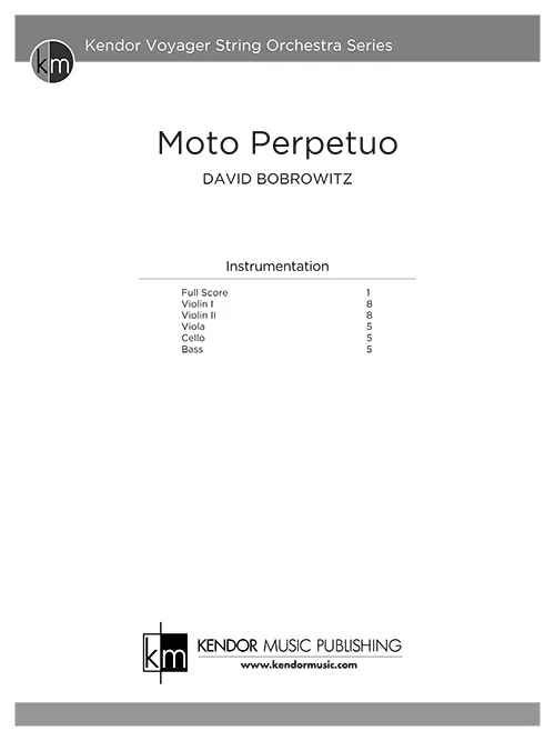 Kendor Music Moto Perpetuo partitura full score pro smyčce